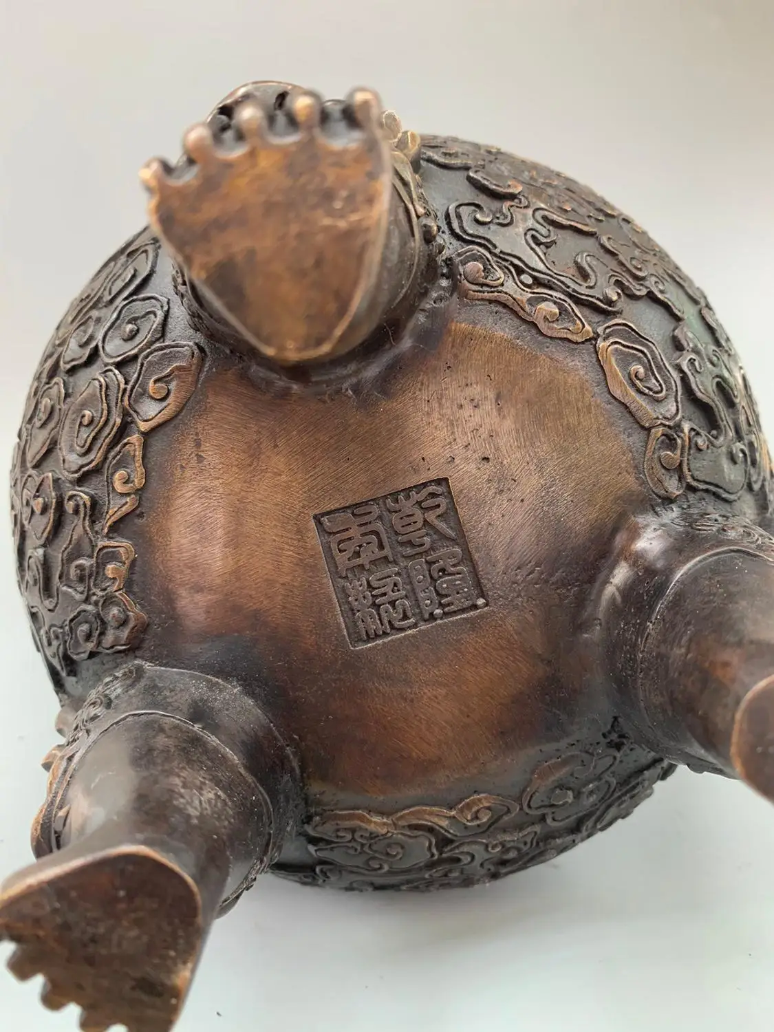 

wedding decoration Chinese antique pure bronze gilt Guanyin Buddha head bronze statue Buddha light general seal Avalokitesvara