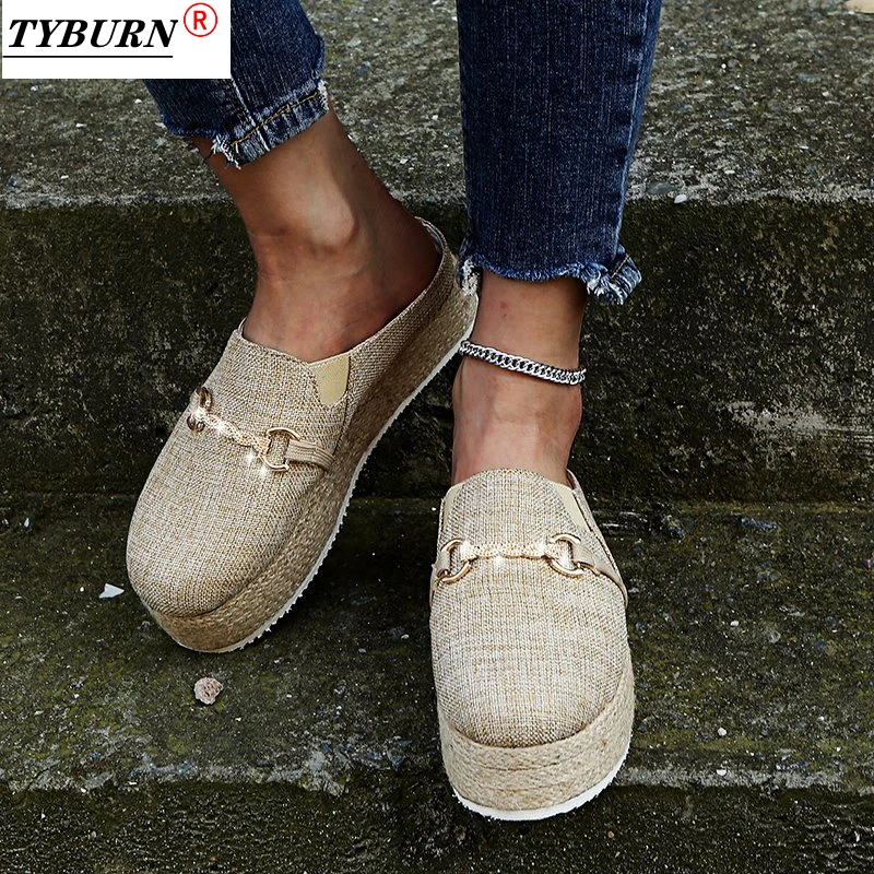 

Spring and Summer Sandals Ladies New Solid Color Platform Slippers Women's Shoes Sandals Ladies Beach Shoes Sandalias De Mujer
