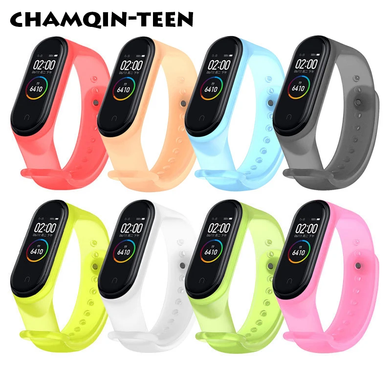 

Ремешок для браслета Mi Band 6, силиконовый, прозрачный, ярких цветов