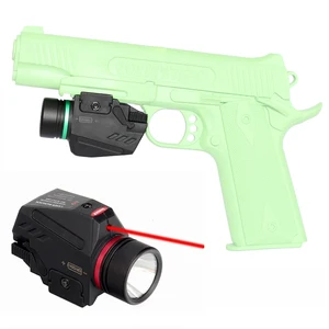 Тактический светодиодный светильник US DE, красныйзеленый лазерный прицел, комбинированный белый светильник, 150 люмен, Пикатинни, крепление для пистолетов, охоты
