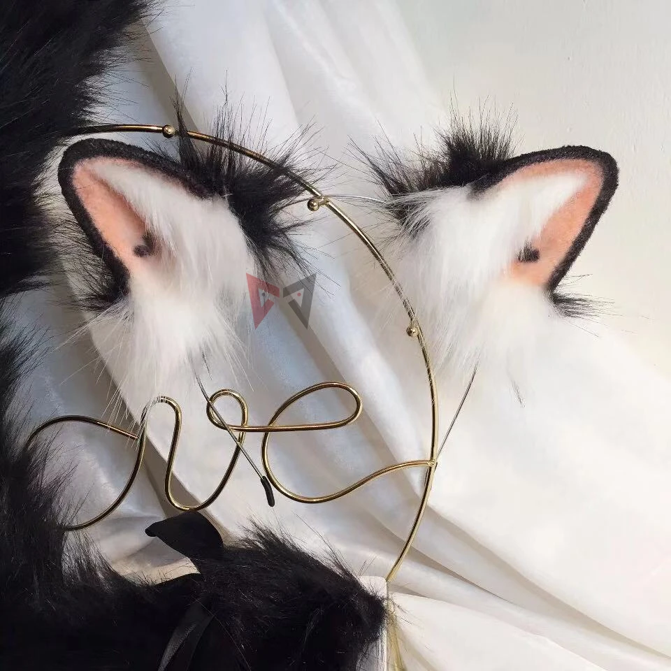 MMGG новый черный Кот волки Лиса уши обруч шпилька для волос на заказ причудливый