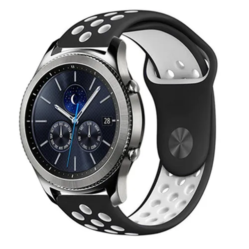 black gray Gear S3 Frontier ремешок для спортивных часов для samsung Galaxy watch 46 мм 42 мм ремешок 22 мм 20 мм силиконовый ремешок amazfit bip браслет аксессуары - Цвет ремешка: black gray