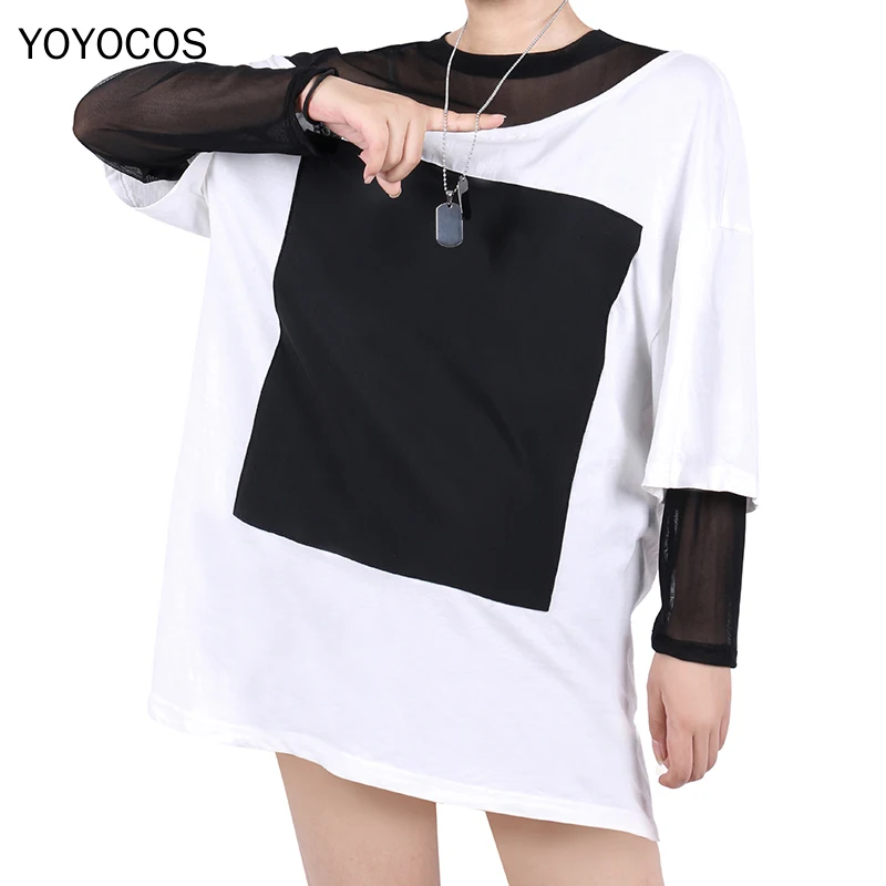 YOYOCOS KDA Akali Косплей Костюм 2020 новая белая футболка Свободное ожерелье с открытыми