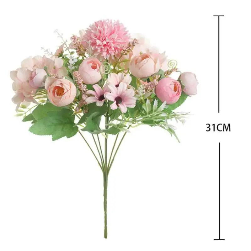 Домашний Декоративный букет из искусственных шелковых цветов для вечерние