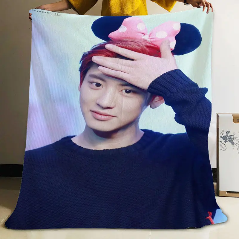 ?? Musifeカスタムパークchanyeol Kpopフランネル毛布デザイン独自の毛布フランネル毛布ソファdiyのドロップシッピング