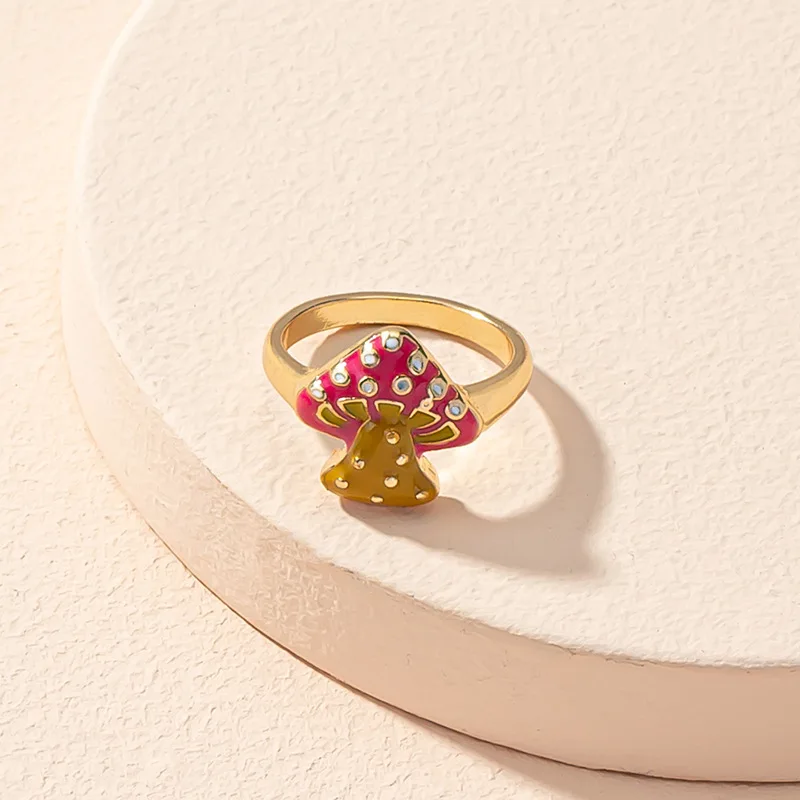 Новые кольца в виде грибов для женщин богемное модное милое кольцо гриба простые