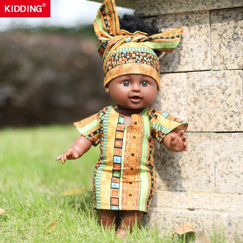 35 см афро США 30 12 дюймов черные детские куклы полностью силиконовые виниловые reborn