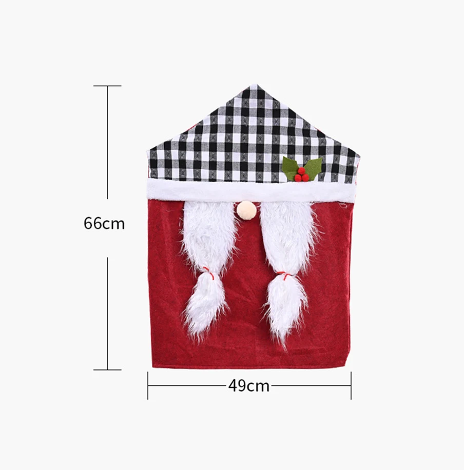 

ADOREHOUSE Christmas Chair Cover White Beard Decor Seat Protector Covers Christmas Decoration For Home Party Supplies Xmas Gift