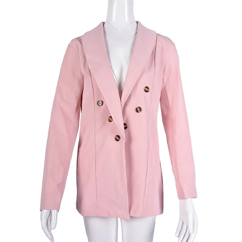 

Spring Autumn Women Blazers and Jackets Elegant Work Solid Colors Single Breasted Office Blazer Suits 2021 Casual Commute Suits