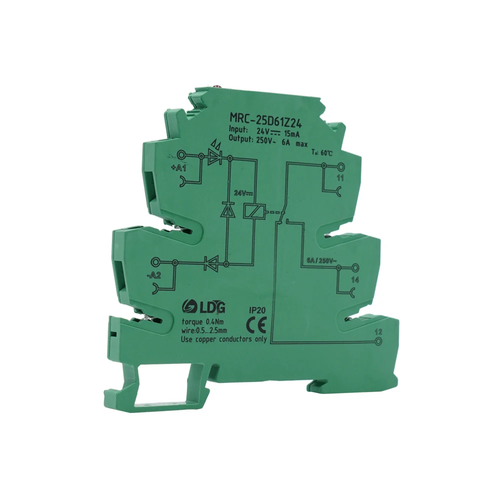 MRC-25D61Z24 1 шт. 24VDC Электромагнитная релейная плата 6A 250VAC/DC нагрузка