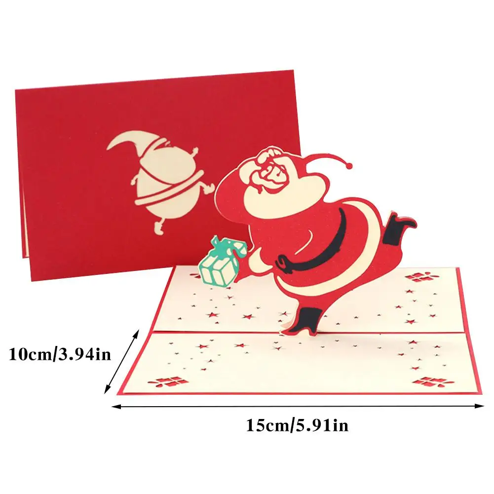 Рождественская открытка с 3D полой ручной работы для друзей влюбленных семейная