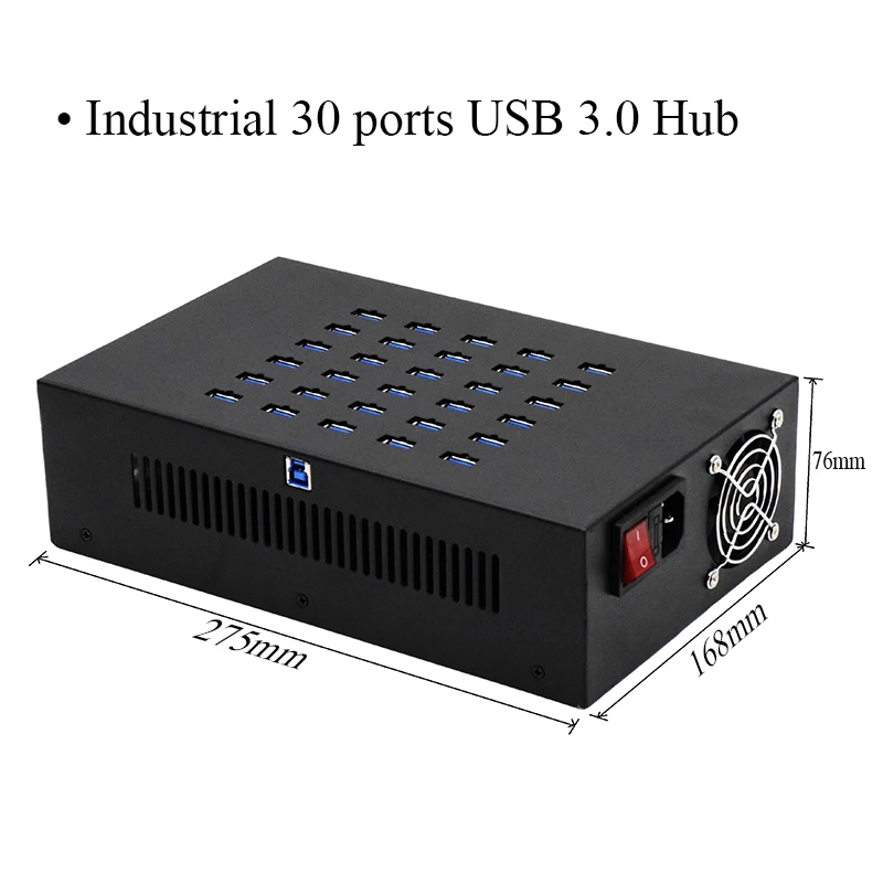 30 портовый USB концентратор 3 0 Вт высокомощное алюминиевое быстрое зарядное