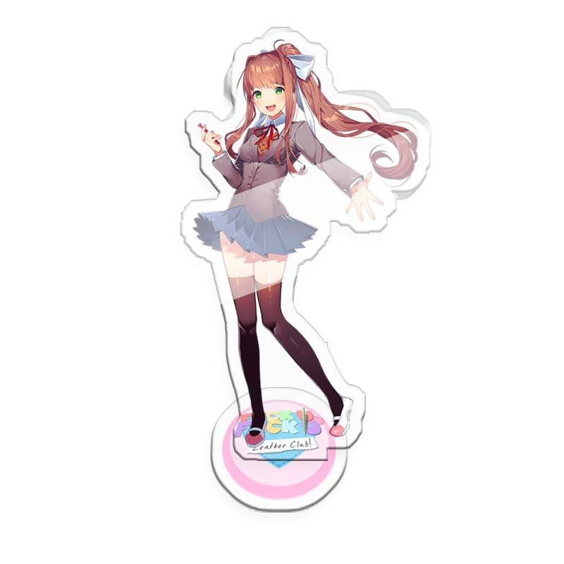 Аниме игра Doki литература Косплей акриловая модель на подставке Plate брелок Моника