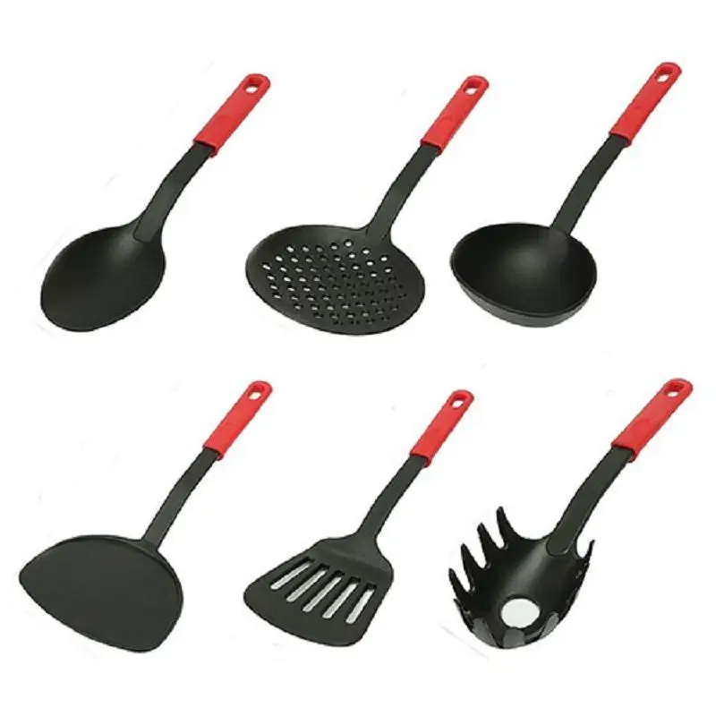 

6pcs Plastic Kitchenware Set Serving Spoon Slotted Turner Kitchen Non-Stick Cookware