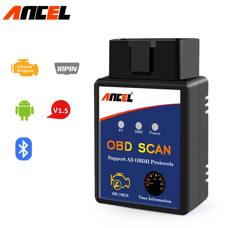 ELM327 OBD2 сканер Bluetooth ODB2 считыватель кодов Live Data OBD 2 Автомобильный PK CR3001