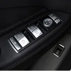 Салона окно Стекло подъемник кнопка включения отделкой наклейки с блестками для Mercedes Benz CLA GLA ML GL GLE категории A, B, C, W204 E class W212
