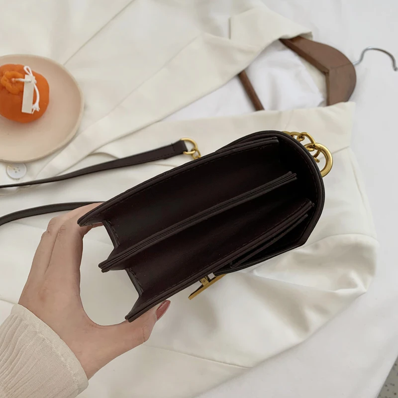 Маленькая квадратная сумка женская модные однотонные сумки-мессенджеры через