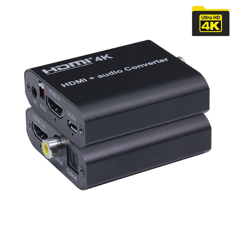 UHD 4K HDMI аудио экстрактор сплиттер в toslink Spdif коаксиальный конвертер + цифровой для