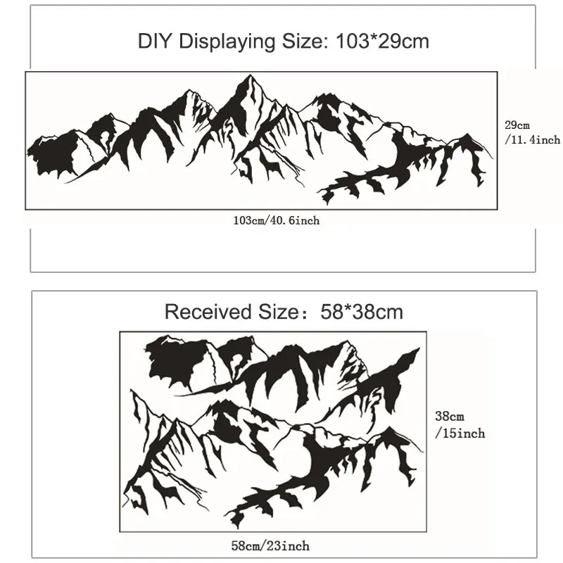 Наклейки на стену из винила с изображением горного массива, природных пейзажей для домашнего декора в гостиной, на фоне телевизора, на двери, водонепроницаемые.