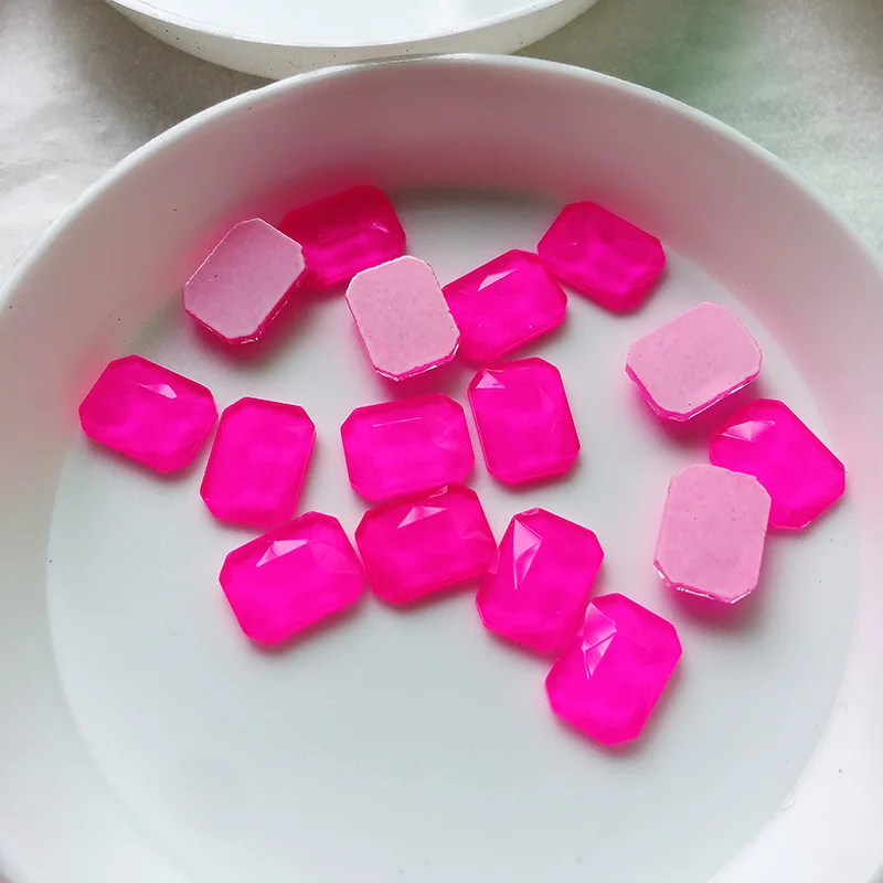 L-Octagon Pink Флуоресцентный мокко Стразы для ногтей со стразами для дизайн ногтей стекло разные формы ювелирные изделия с бриллиантами декоративный камень для ногтей украшения для маникюра 30 шт./лот - Цвет: L-Octagon Pink