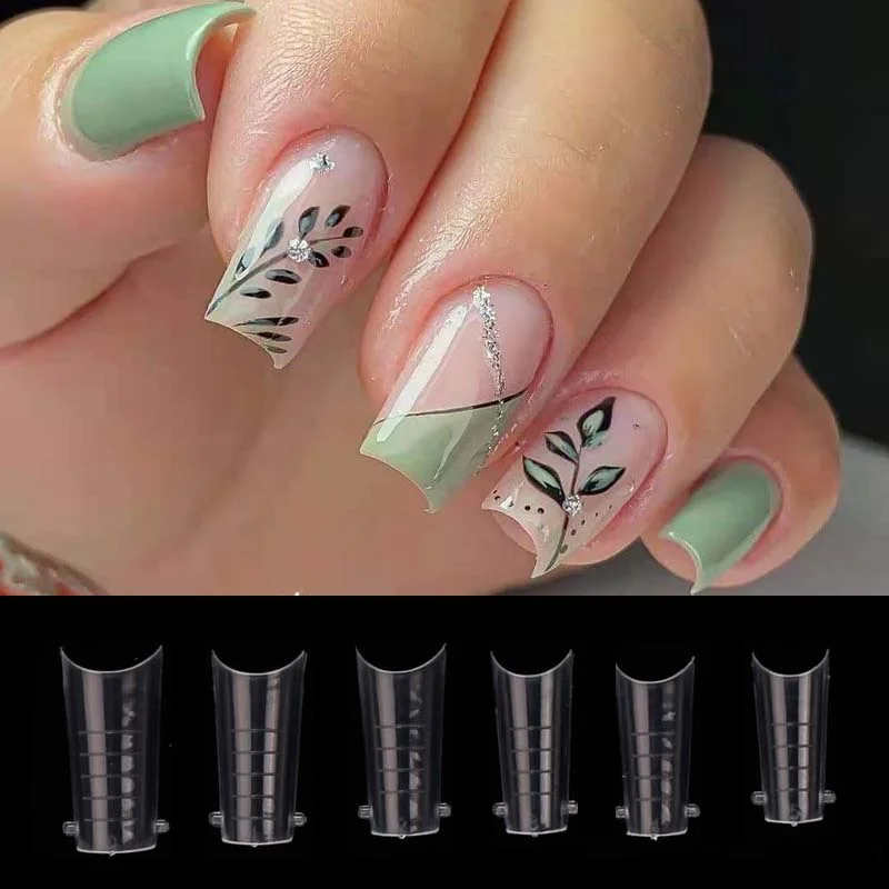 

120 шт./кор. Типсы для наращивания ногтей, форма для быстрого наращивания ногтей, Пластиковая форма для быстрого строительства, верхние формы ...