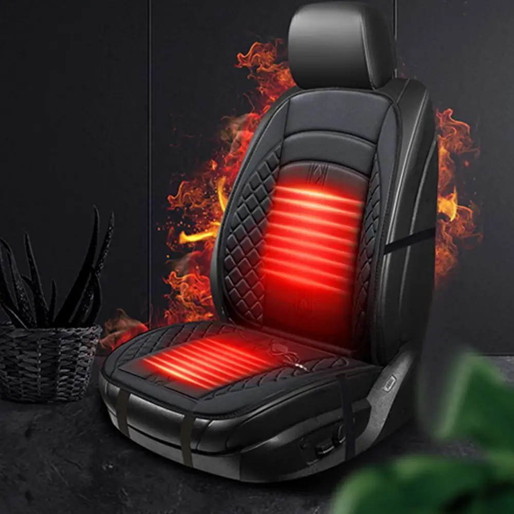 Новый 12V Подогрев анти-скольжение Регулируемый Чехол подушки сиденья автомобиля