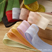 5yards stripes hollow ribbon for diy hairwear bows material gifts flowers packaging ribbons bag clothing decor trims accessories