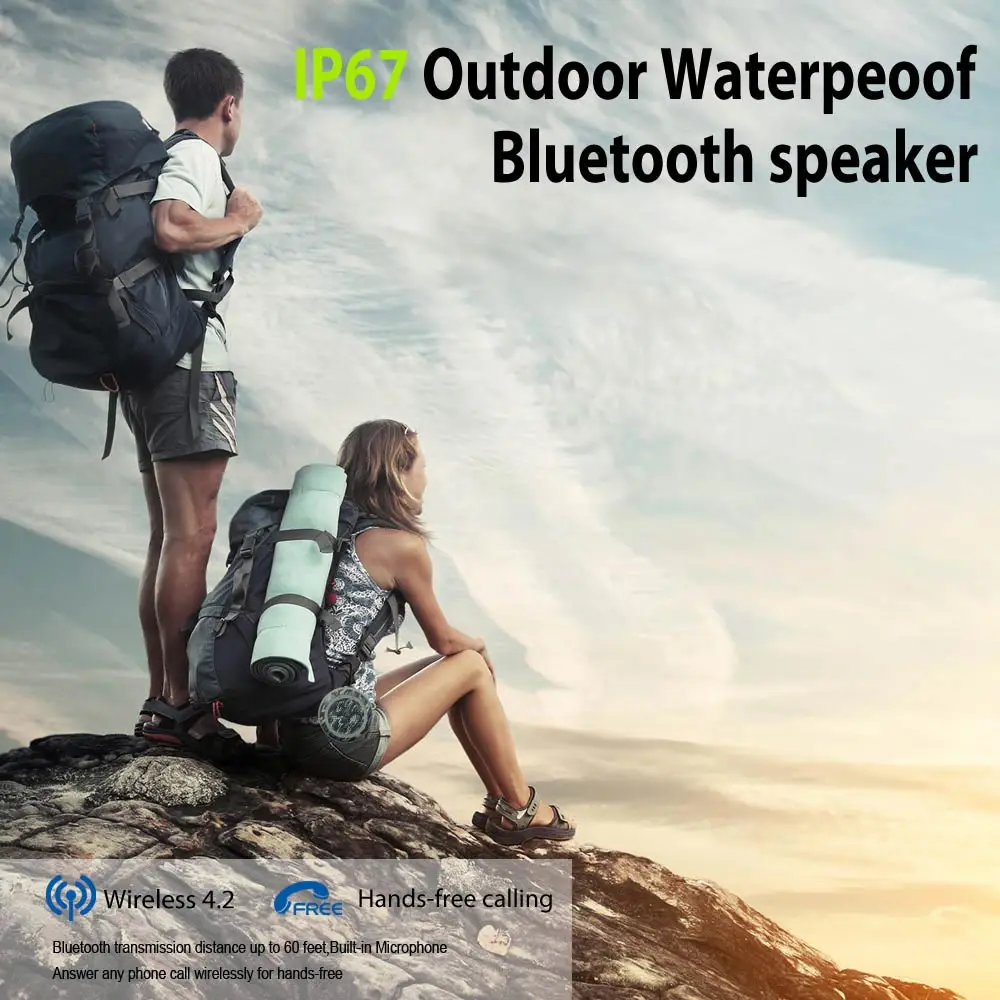 IP67 5 Вт глубокий бас плавательный динамик бассейн плавающий TWS Bluetooth динамик s беспроводной водонепроницаемый стерео для наружного TF Спик Калон