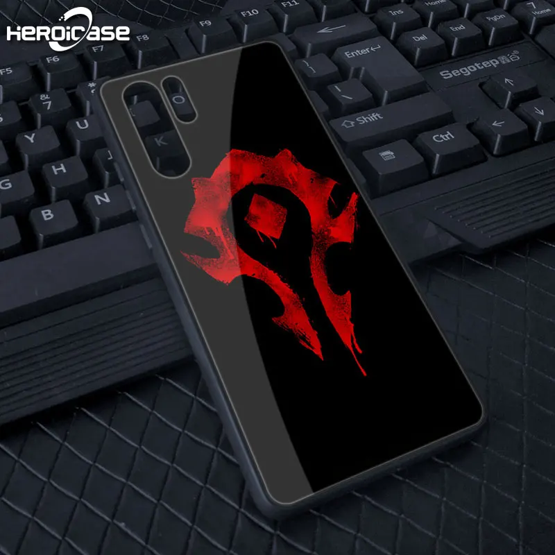 The Horde 9 Для huawei Mate30 Pro Чехол для телефона World Of Warcraft отличная игра закаленное стекло Твердый Чехол черный ТПУ Honor V P20 10 9 Horde Alliance - Цвет: The Horde 9