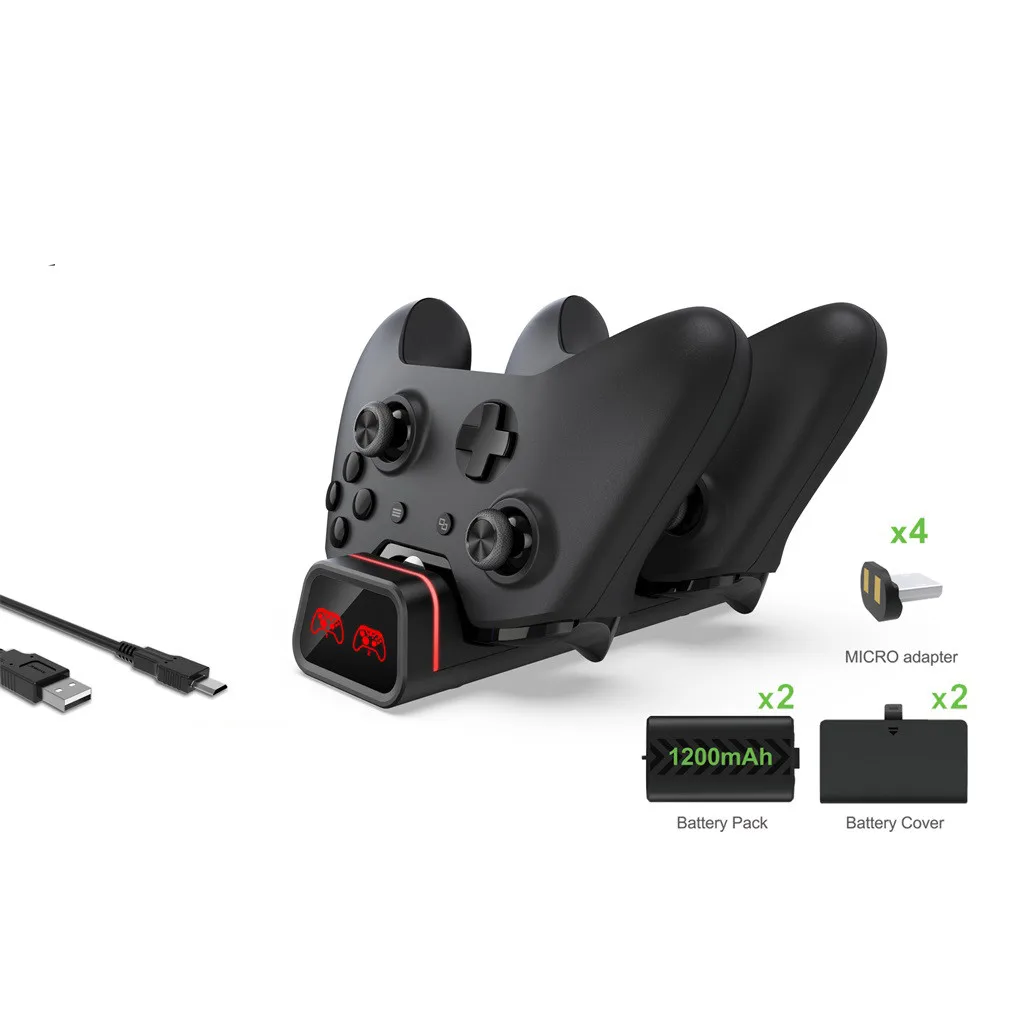 

Charging Dock For ONE slim/X Controller Gamepad Charge Stand Charger Dual USB Fast Charging Station Indicator 904#2