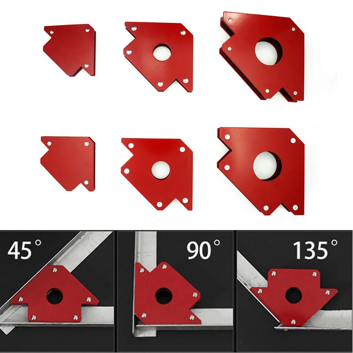 

6pcs Multi-angle Magnet Welding Holder Arrow Magnetic Clamp for Welding Magnet 2x 50lbs 2x 25lbs 2x 75lbs Mig Tools