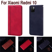 Redmi10 Cover For Xiaomi Redmi 10 Case Magnetic Card Phone Shell Book On Xiami Red mi 10 чехолна Flip Wallet Leather Etui Hoesje