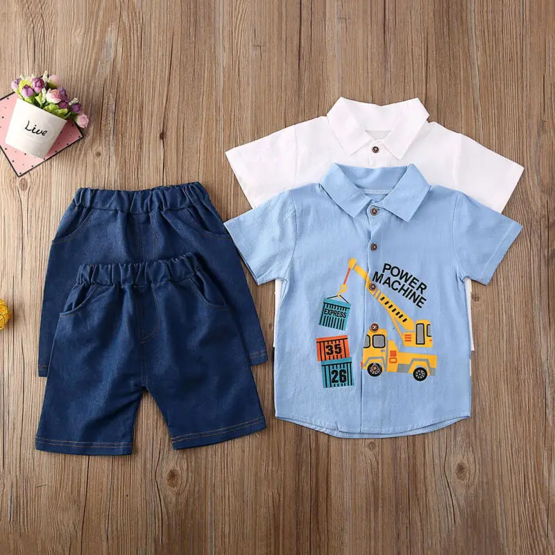 

Imcute Baby Spring Summer New Fashion 2Pcs Toddler Kids Baby Boy Clothes T Shirt Tops & Shorts Pants Summer Outfits