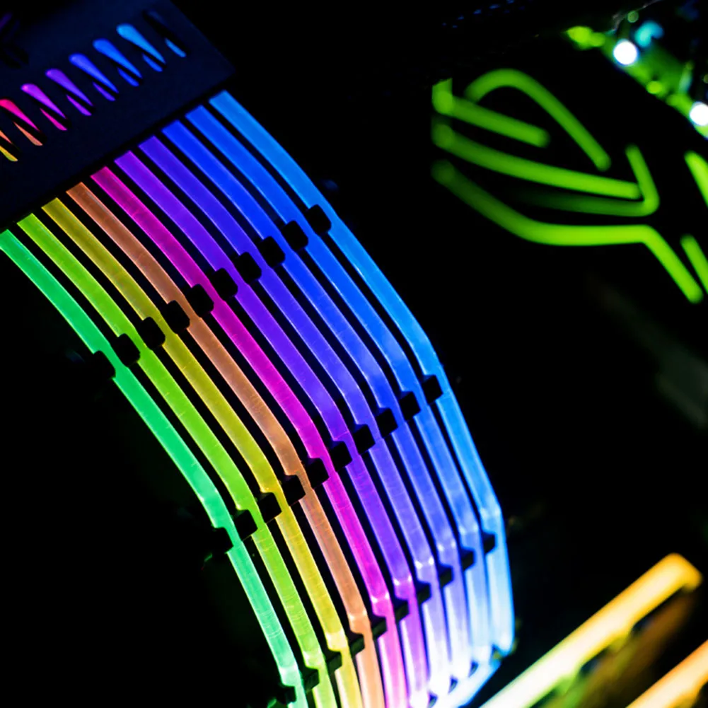 Мощность светодиодный JONSBO DY 1 24 Pin ARGB кабель Радуга стример 5V AURA Sync шнур
