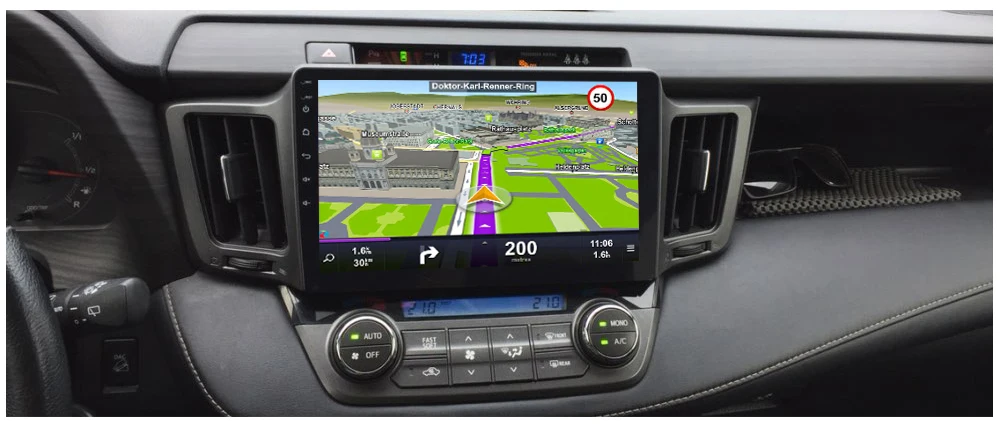 SINOSMART 4 ядра/8 ядерный процессор, 2G ram Android 8,1 автомобильный аудио gps навигатор плеер для Toyota RAV4