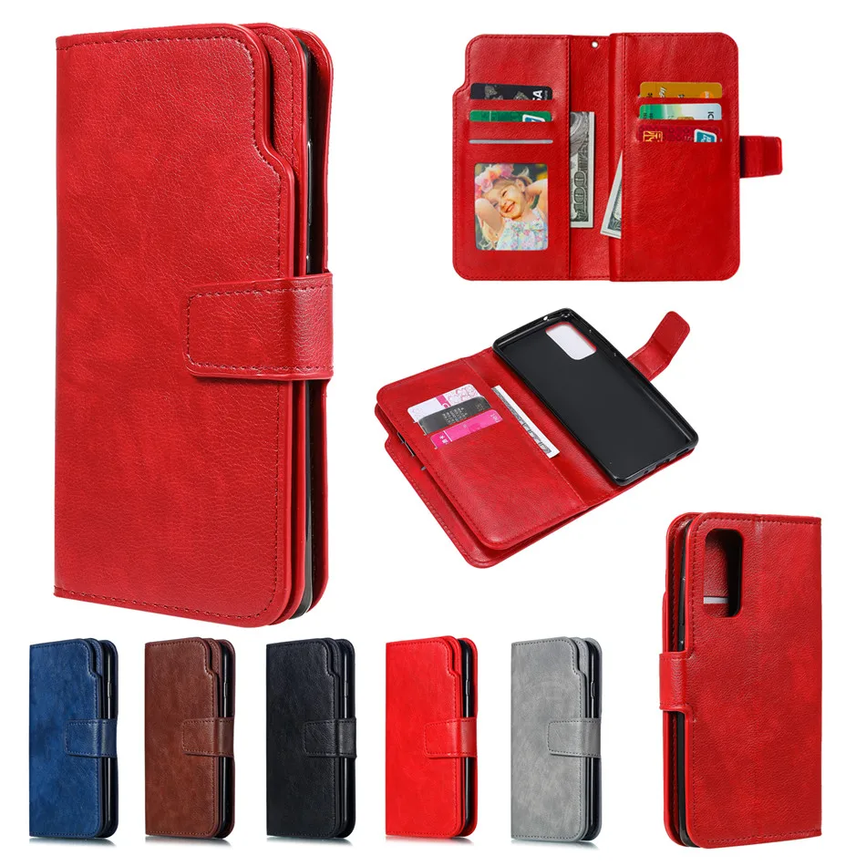 

Suitable For iphone phone 7Plus 8Plus 8 XS X XR XS Max 11Pro Flap Leather Shell For iphone XS Phone Nine cards Cases
