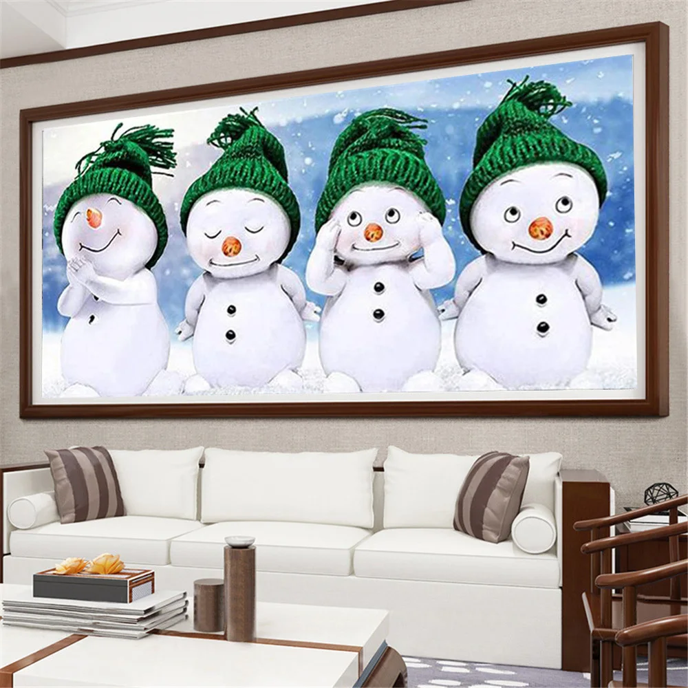 

Алмазная живопись Huacan вышивка «Снеговик» Алмазная мозаика ручной работы наборы для вышивки крестиком мультяшный домашний декор