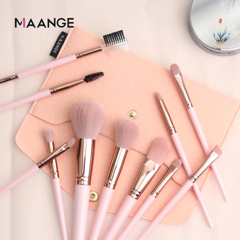 MAANGE 3/13Pcs Makeup Brushes Set with Bag Foundation Powder Blush Eyeshadow Concealer Eye Make Up Brush With Case Cosmetic Tool | Красота и