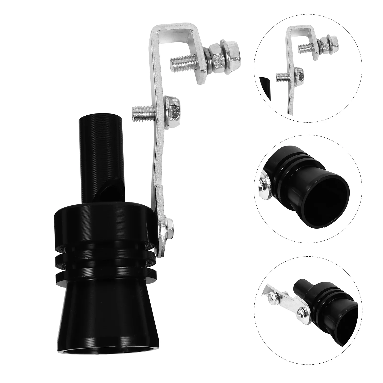

Car Sound Whistle Exhaust Muffler Tail Pipe Whistle Exhaust Pipe Sounder (Black)