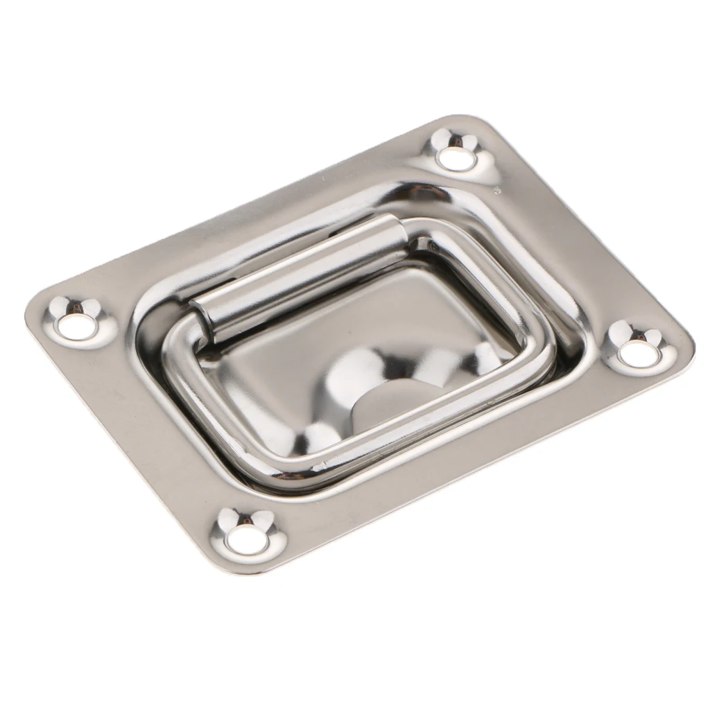 

Rectangular Recessed Hatch Stainless Steel, Pull Handle Flush Lift Ring Slam Latch for Marine Boat RV -76 x 57mm / 3 x 2.2 inch