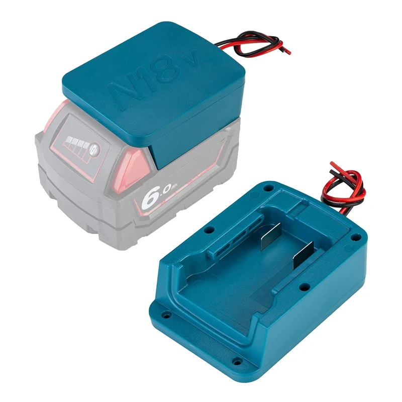 

For Mil-Waukee 18V M18 Battery Adapter Power Source Mount With Wires,Battery Converter Power Wheels Adapter,2 Pack,Blue