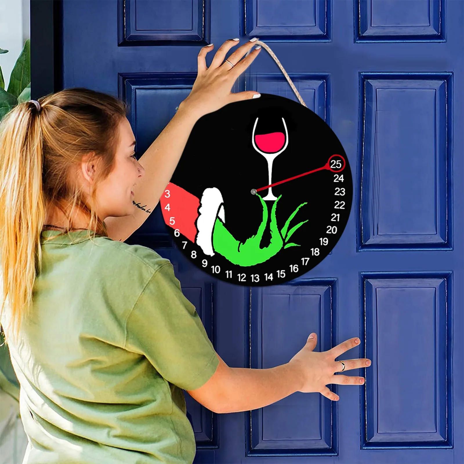 Подвесной Рождественский календарь 25 дней деревянный список украшение для