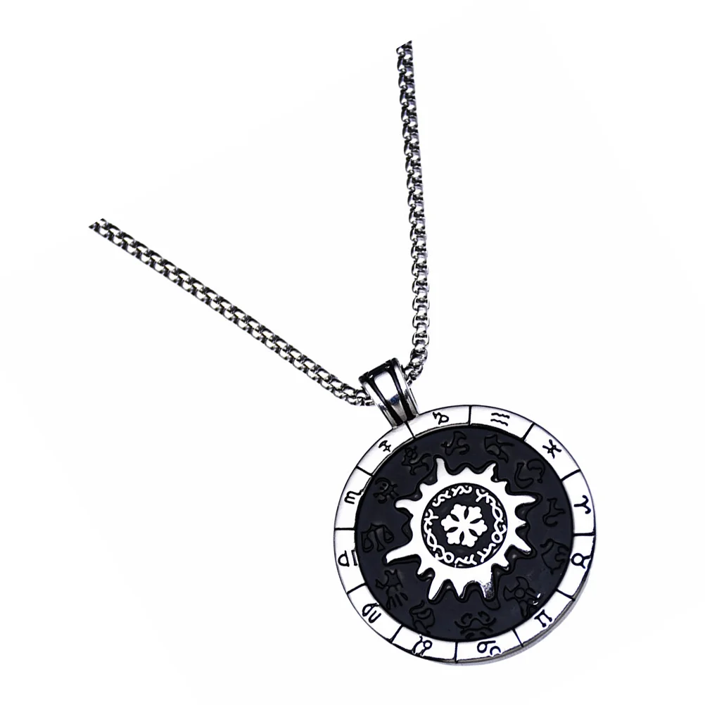 

1Pc Punk Style Necklace Titanium Steel Necklace Neck Chain Men Neck Decoration (As Shown)