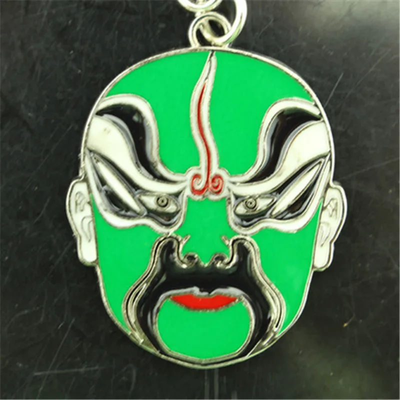 1 шт. новый металлический брелок с лицом Пекинской оперы для мужчин и женщин