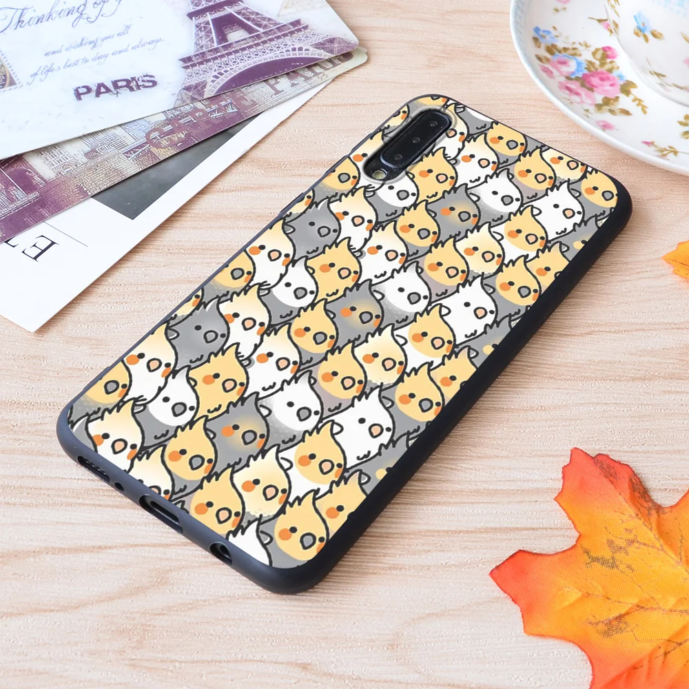 

Chubby Cockatiel Party Print Soft Silicone Matt Case For Samsung Galaxy S Note and A