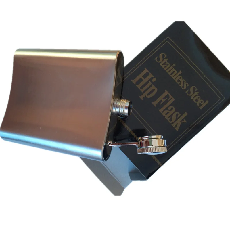 Фляга переносная из нержавеющей стали емкость 7 унций (200 мл)|Плоские фляги| |