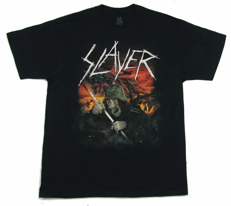 Черная футболка Slayer Death Charge Tour новая группа Merch|Мужские футболки| |