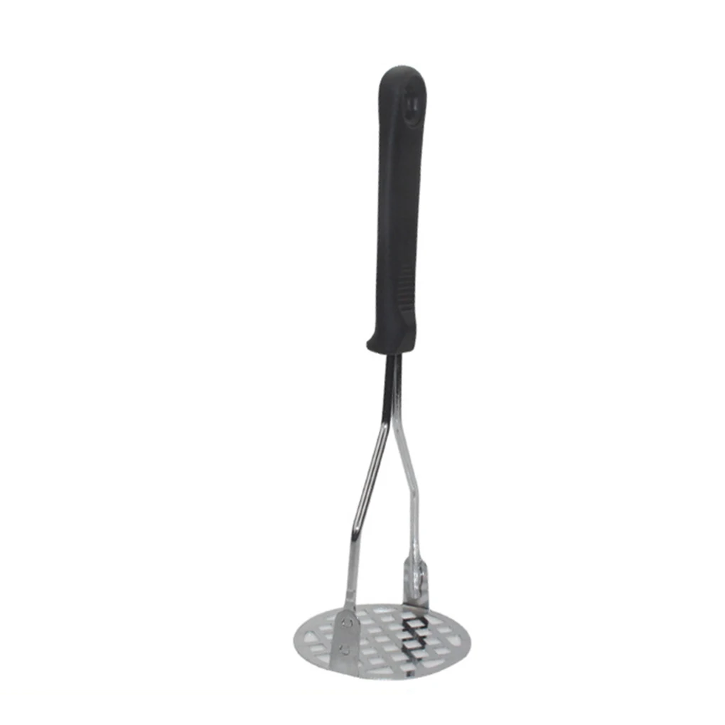 

New Portable 1PC Stainless Steel Potato Masher Fruit Masher with Black Handle Kitchenware Tools