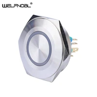 40mm hot selling automotive lighters ring and power logo led illuminated push button switch for car