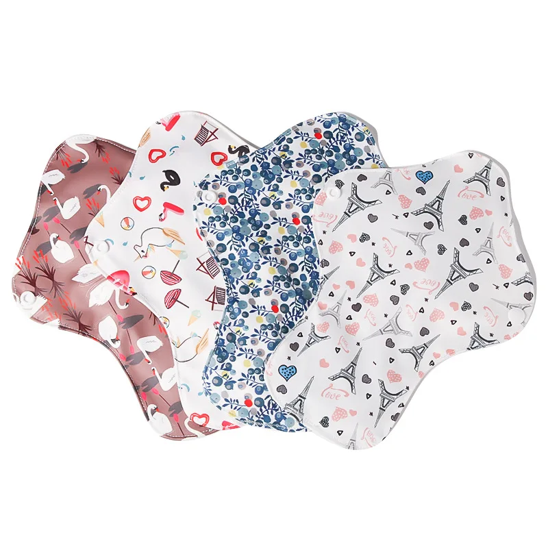 

4 шт. комбинированных гигиенических салфеток, моющиеся гигиенические салфетки из бамбукового угля